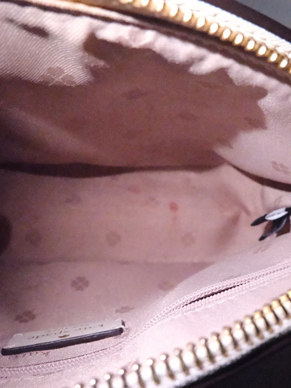 kate spade cream leather crossbody with gold chain accents